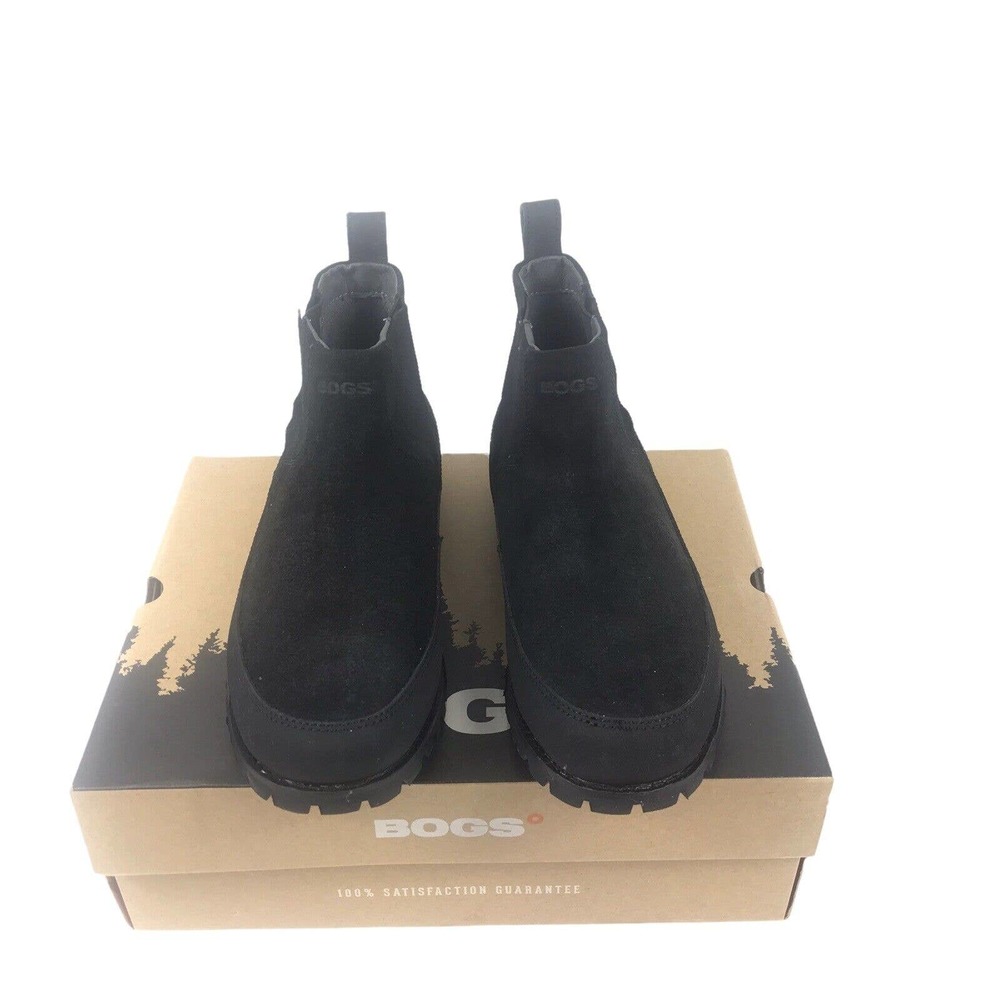 NEW Casper Mid Classic Bogs Black Boots Mens Sz 10‎ Leather Upper